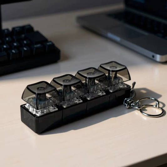 ClickClack Mini Keyboard Keychain – Stress Relief Fidget Clicker Toy