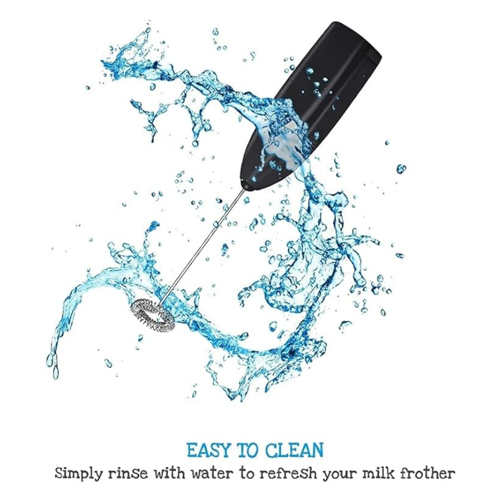 Battery Powered Mini Handheld Mixer for Coffee, Milk & Protein Shakes – Portable Electric Whisk Frother for Home, Office & Travel