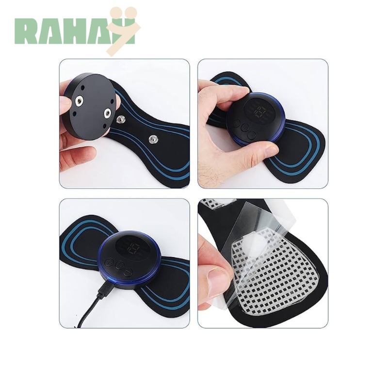 Mini Massage Machine Portable Rechargeable Full Body Massager for Pain Relief with 8 Mode Ems Neck Cervical Massager