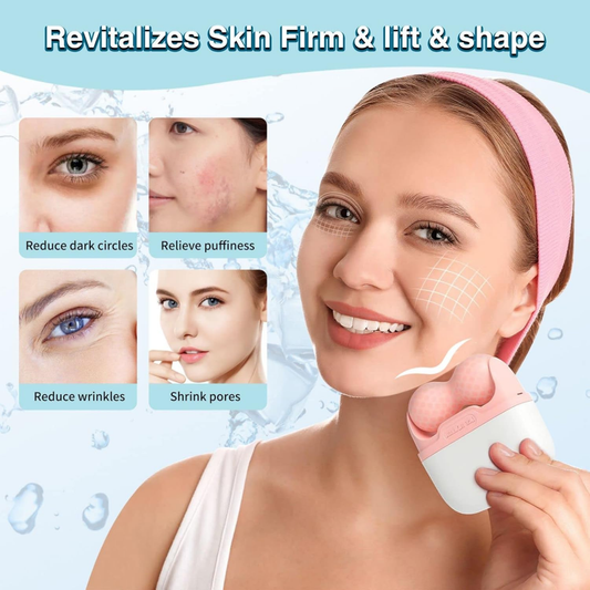 2-in-1 Ice Roller for Face & Skin Care – Dual Head Cooling Massager