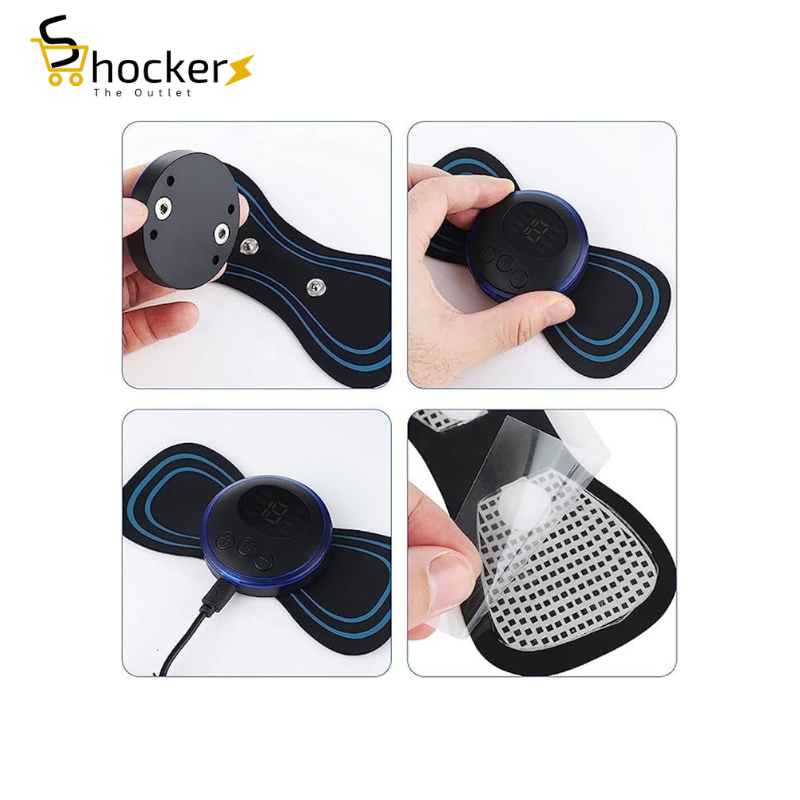 Mini Massage Machine Portable Rechargeable Full Body Massager for Pain Relief with 8 Mode Ems Neck Cervical Massager