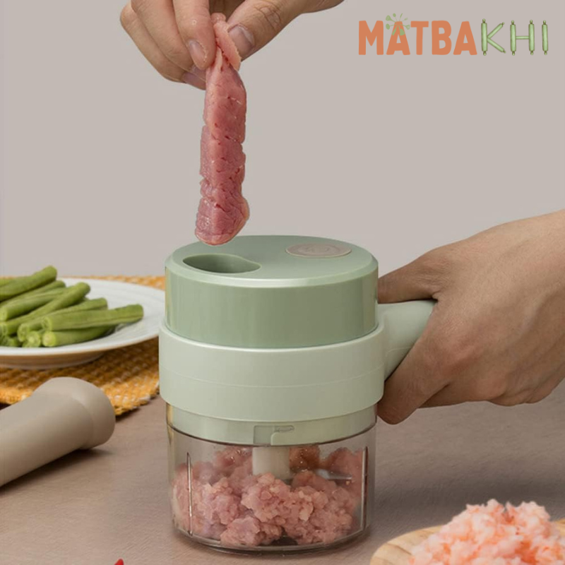 Electric Vegetable Cutter Set,Gatling Vegetable Chopper Mini Wireless Food Processor,Garlic Chili Onion Celery Ginger Meat Garlic Chopper