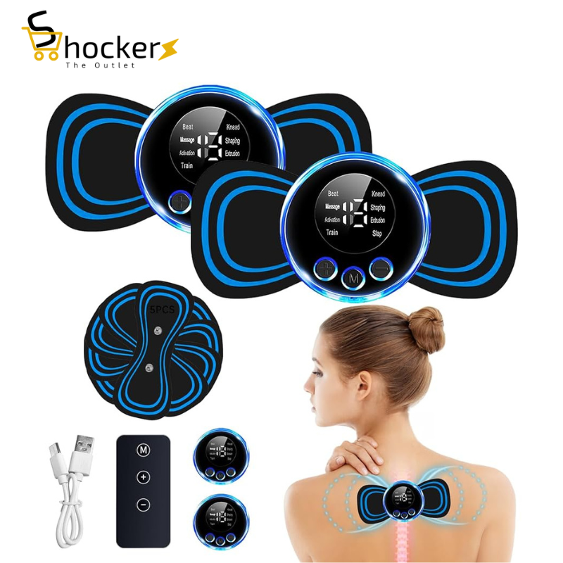 Mini Massage Machine Portable Rechargeable Full Body Massager for Pain Relief with 8 Mode Ems Neck Cervical Massager