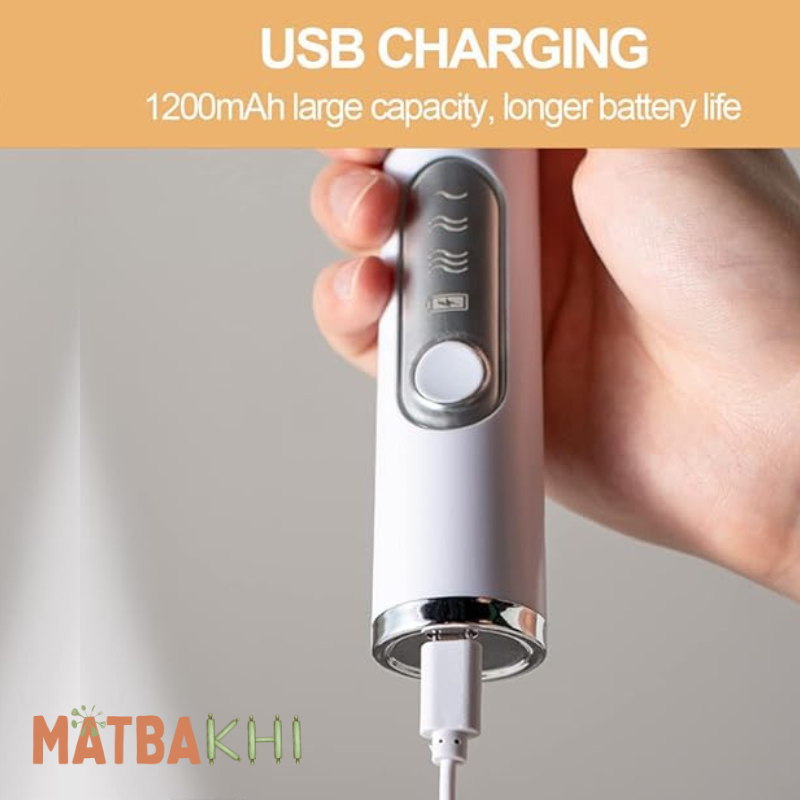 Milk frother Handeld | Electric Whisk for Baking | Coffee Frother Jug USB Rechargeable | Three-Speed Force Adjustment Milk Bubbler