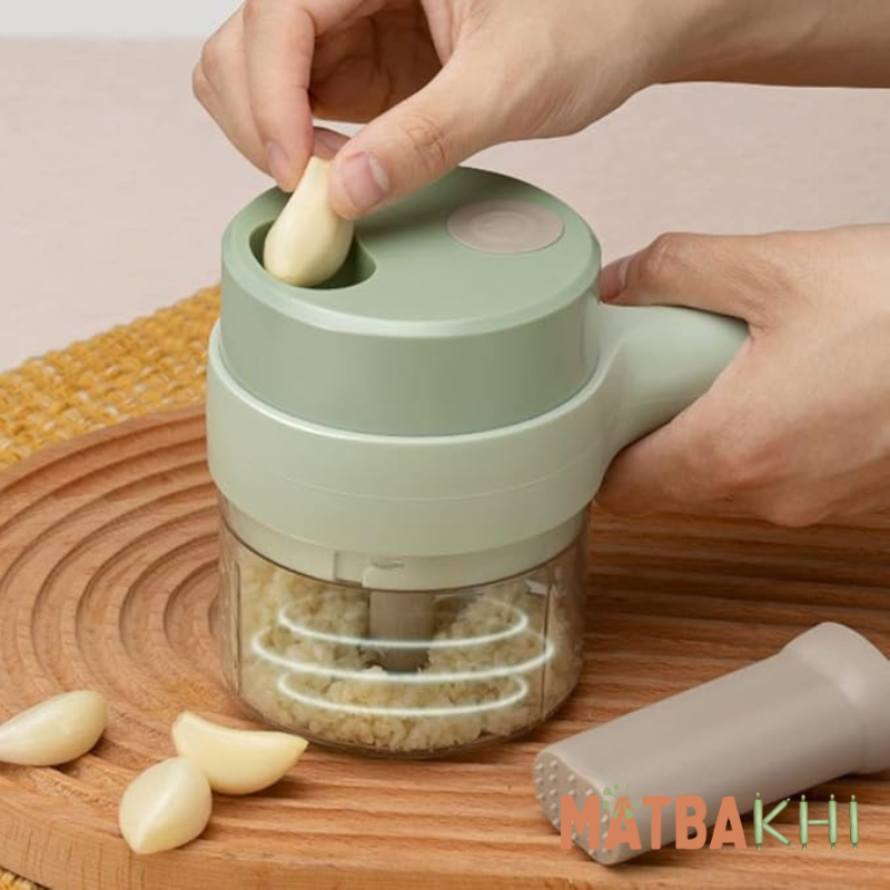 Electric Vegetable Cutter Set,Gatling Vegetable Chopper Mini Wireless Food Processor,Garlic Chili Onion Celery Ginger Meat Garlic Chopper