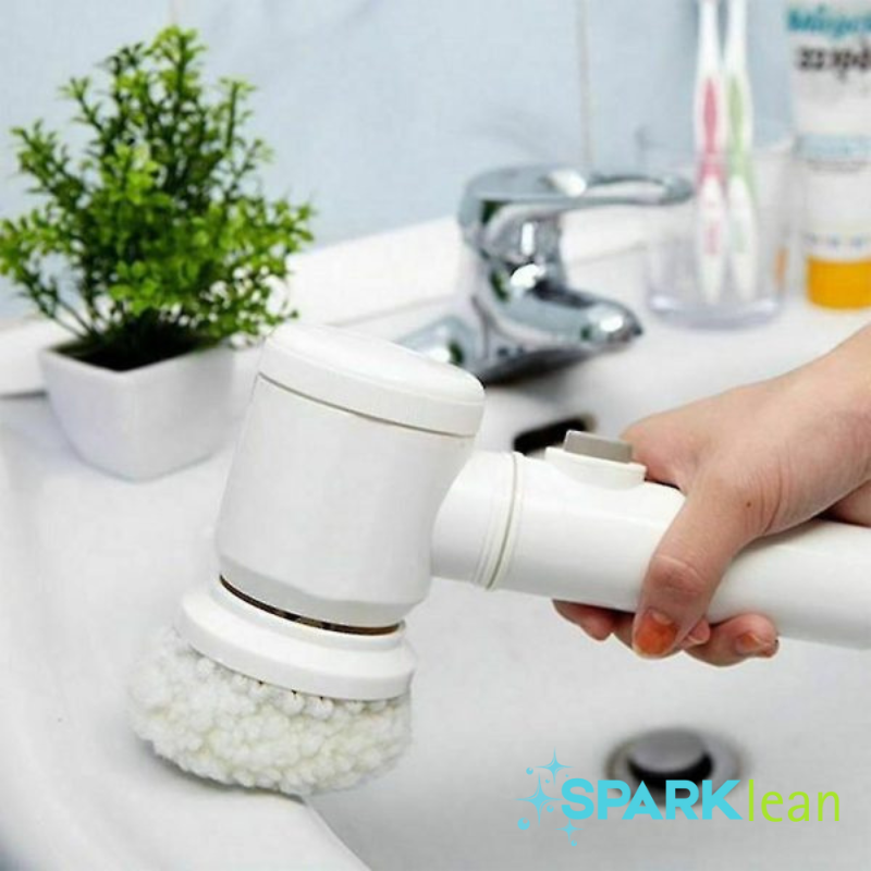5 in 1 Magic Brush Nylon Bathtub Electric Multi-Functional Household Cleaning Brush USB Rechargeable Tiles Cleaning Brushes with 3 Brush Heads