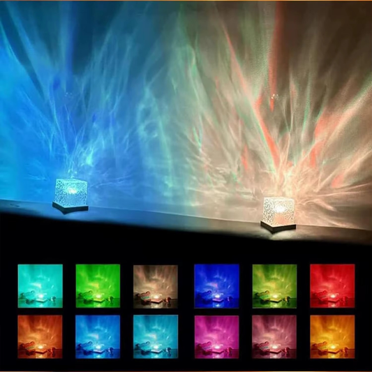 Aurora Northern Lights Ocean Wave Projector Lamp – LED Galaxy Night Light with Remote Control & Relaxing Ambience Modes