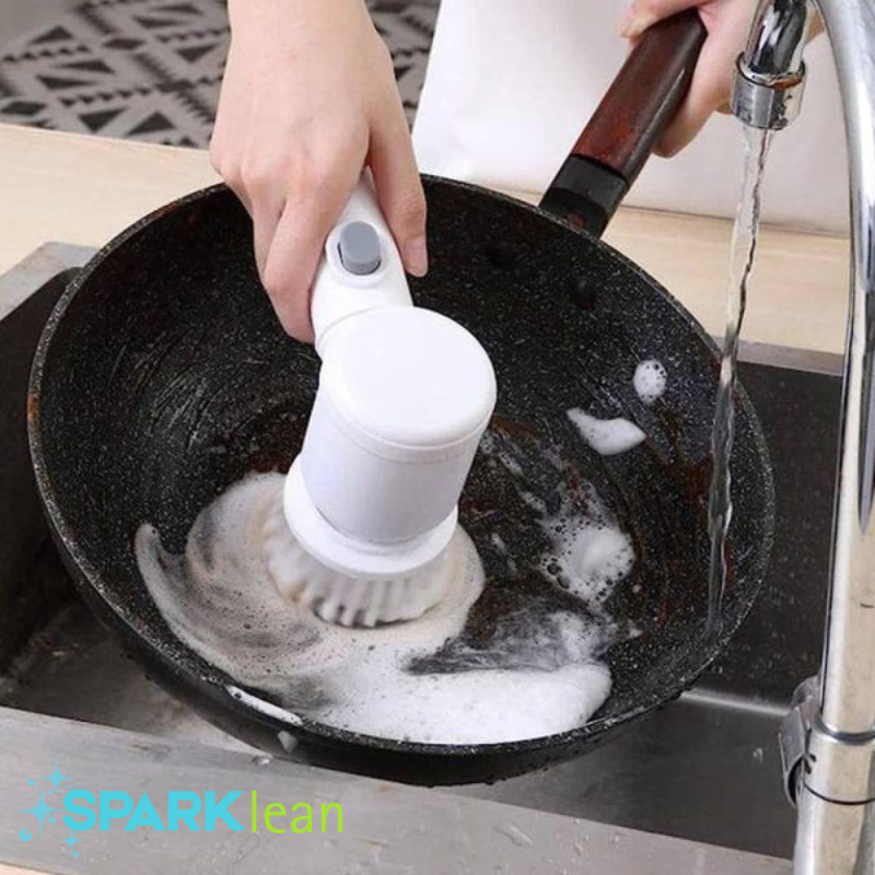 5 in 1 Magic Brush Nylon Bathtub Electric Multi-Functional Household Cleaning Brush USB Rechargeable Tiles Cleaning Brushes with 3 Brush Heads