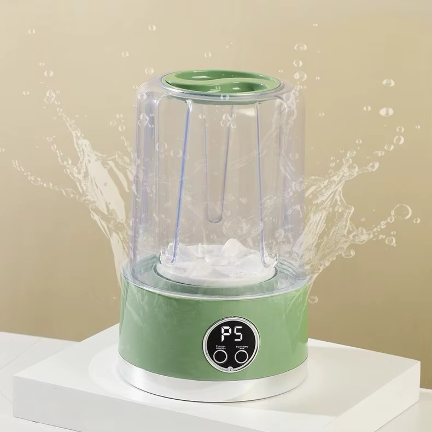Rechargeable USB Mini Automatic Top‑Load Washing Machine – Portable Compact Clothes Washer for Daily Use