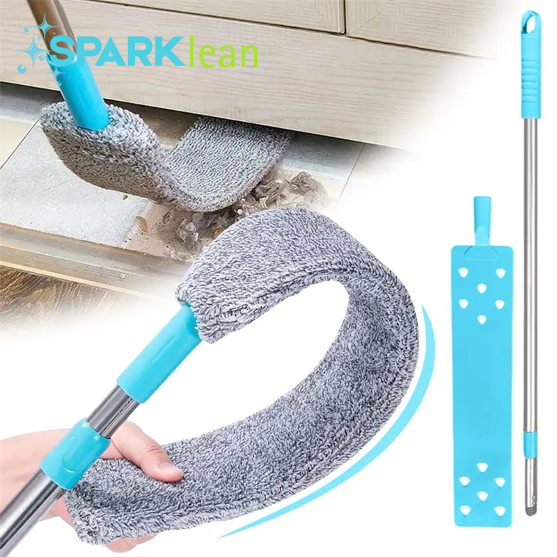 Retractable Gap Dust Cleaner Under Appliance Cleaning Duster for Bed High Ceilings Furniture Bottom Household Gap Duster Gray