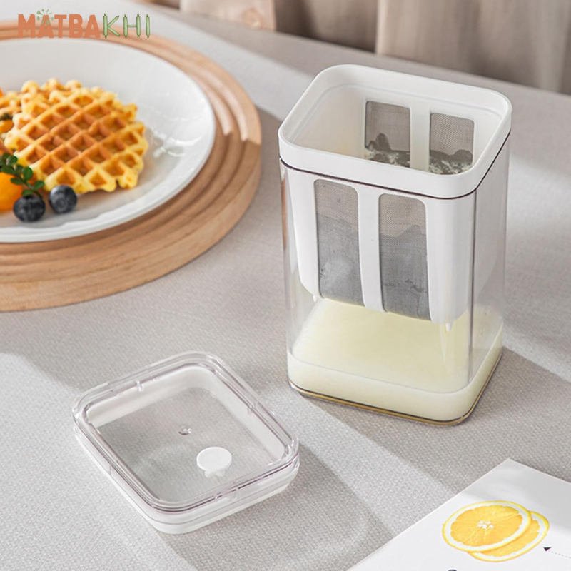 Yogurt Strainer, Multiple Usage Food Strainer, Greek Yogurt Filter Strainer, Stainless Steel Large Capacity Whey Separation Tool, Cheese Moisture Seperator