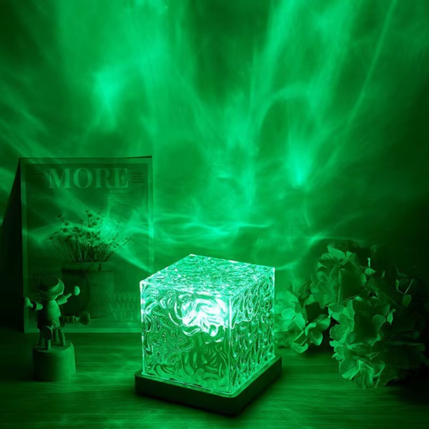 Aurora Northern Lights Ocean Wave Projector Lamp – LED Galaxy Night Light with Remote Control & Relaxing Ambience Modes