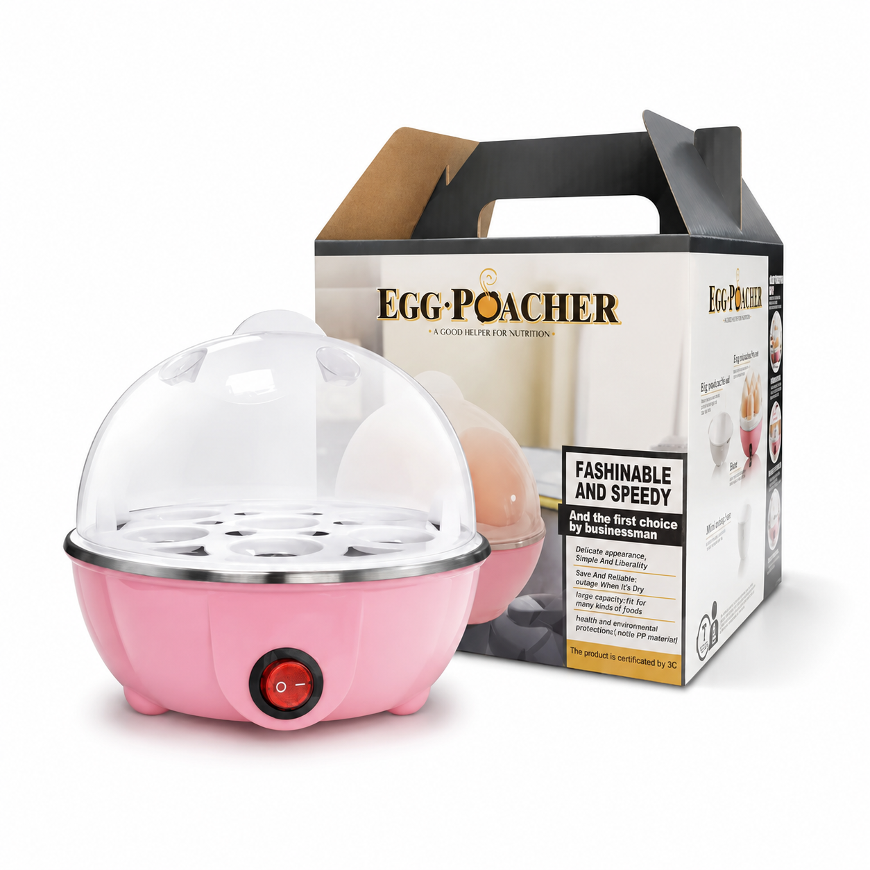 Electric Egg Cooker & Egg Boiler with Steamer Function – Multifunctional Mini Egg Poacher for Perfect Boiled Eggs
