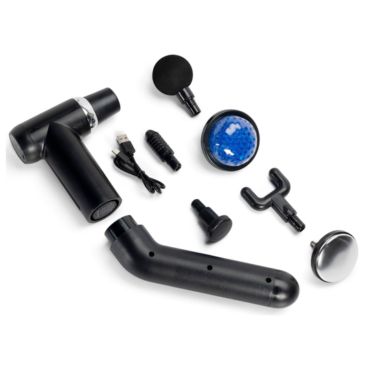 6-in-1 Hot & Cold Massage Gun – Deep Tissue Massager with Therapy Heads & Extension Handle