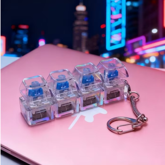 ClickClack Mini Keyboard Keychain – Stress Relief Fidget Clicker Toy