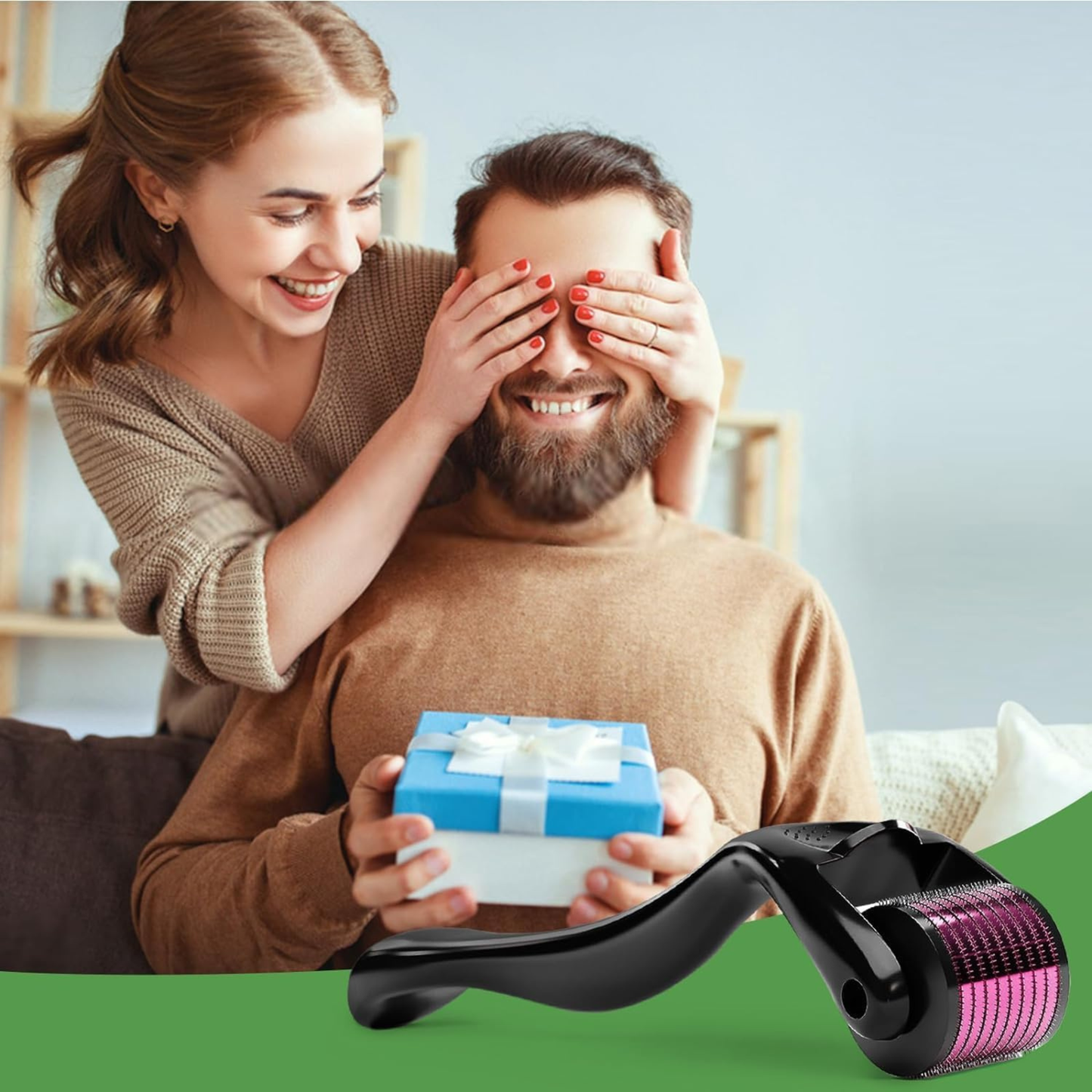Derma Roller for Hair Growth & Beard Filling – Microneedling Scalp & Facial Care Tool for Hair Loss Support and Thicker Beard Appearance