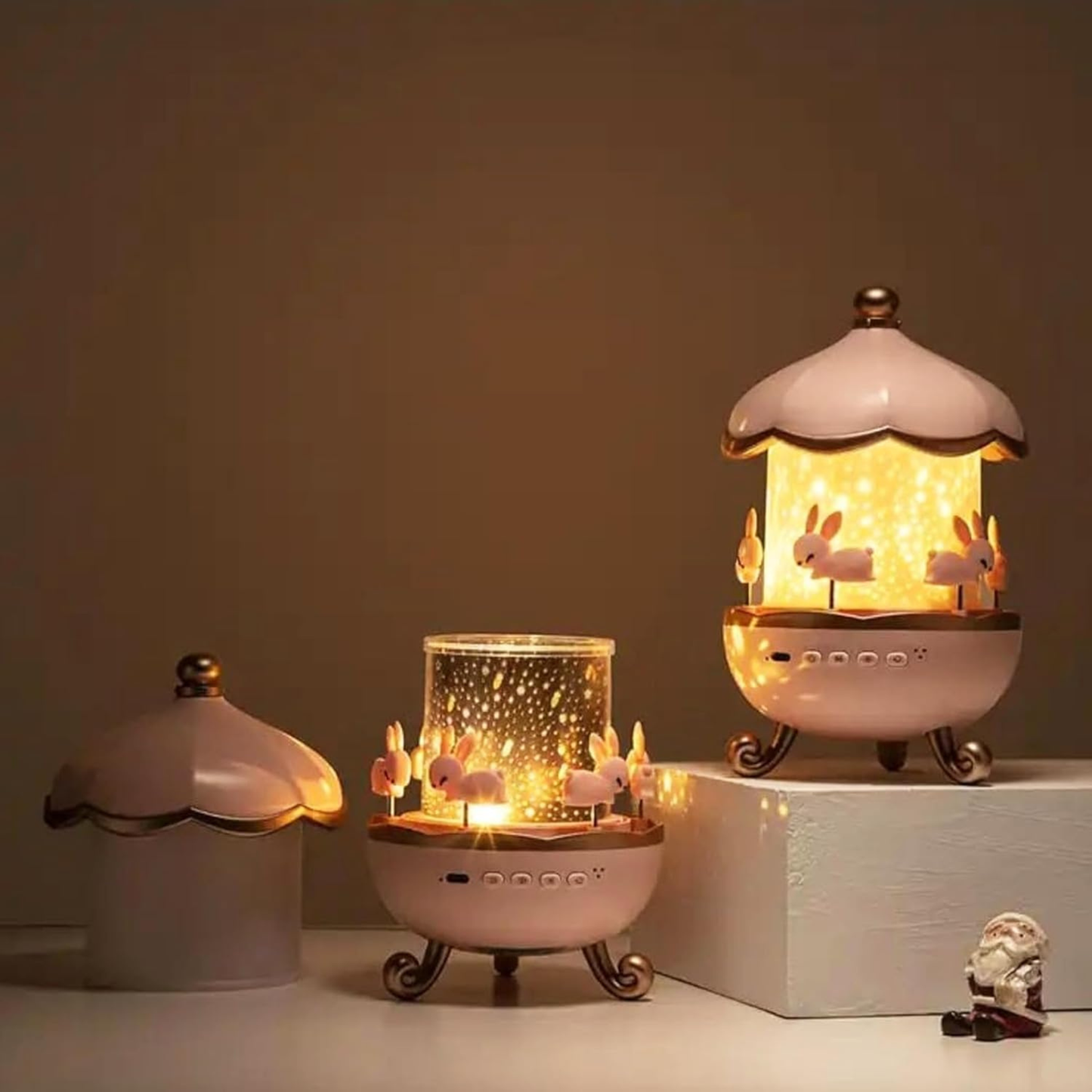 Bunny Bluetooth Music Box Projector – Rotating Night Light with Music & Dreamy Projection