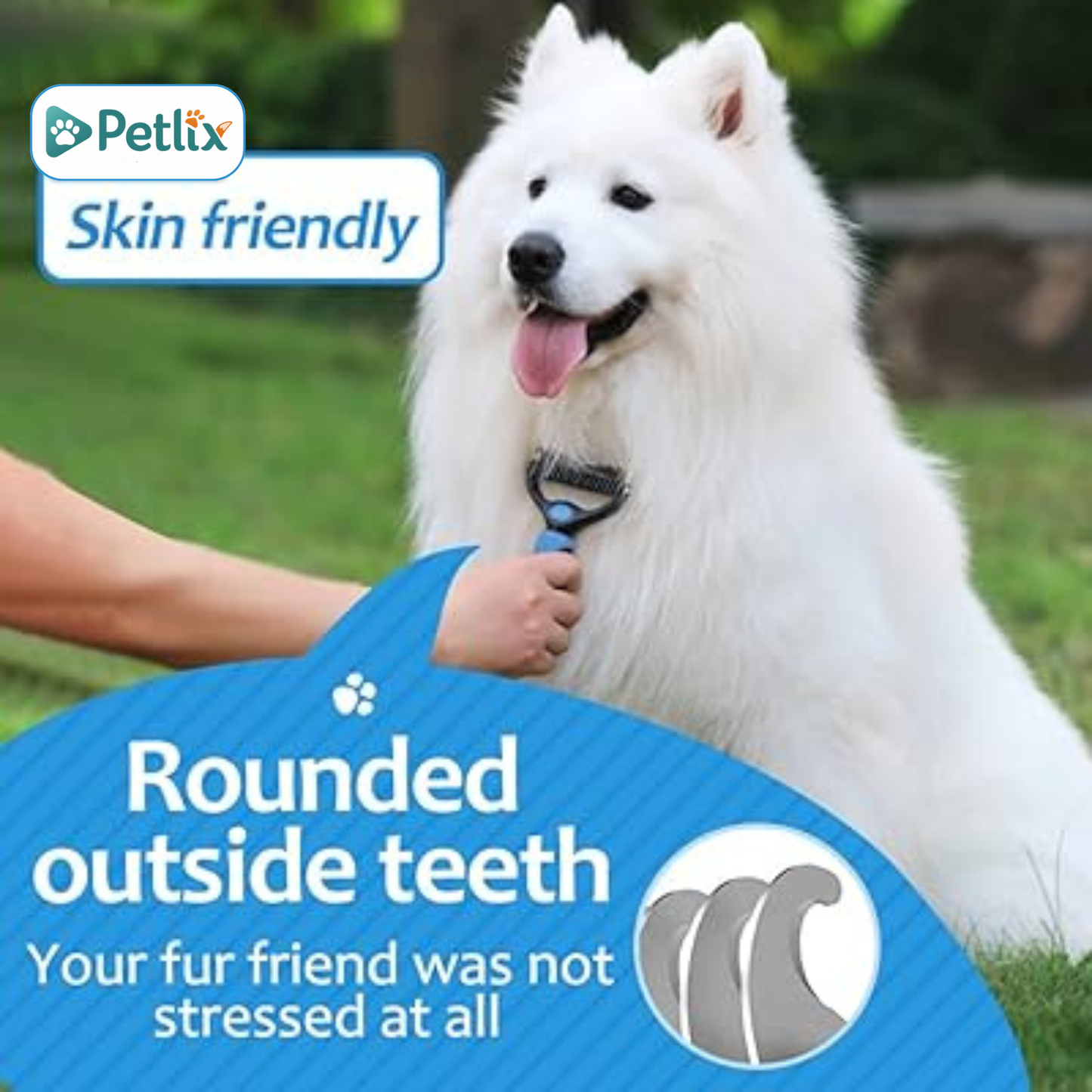 2‑Sided Stainless Steel Pet Hair Brush – Deshedding & Grooming Tool for Dogs & Cats