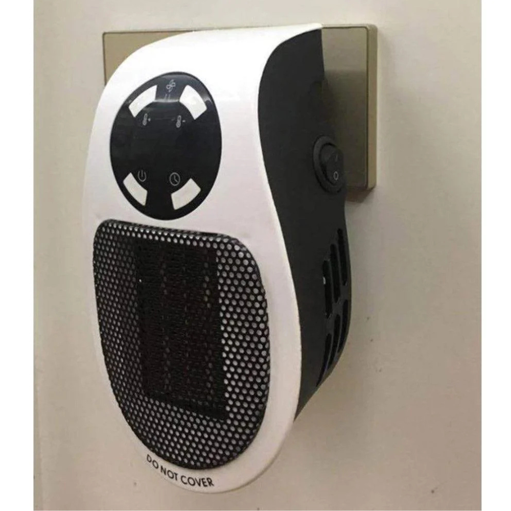 500W Mini Plug-In Heater – Instant Ceramic Heating with Adjustable Thermostat & LED Display | Energy-Saving Wall Heater