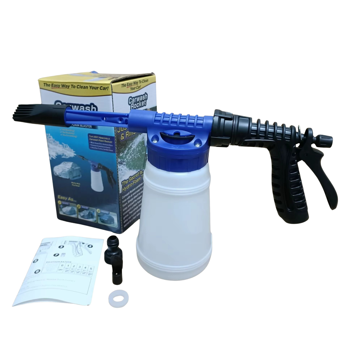 High-Pressure Car Wash Foam Gun – Adjustable Soap Sprayer for Thick Foam Cleaning, Scratch-Reducing Vehicle Wash & Multi-Surface Outdoor Cleaning