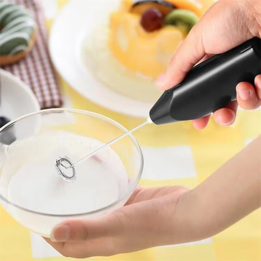Battery Powered Mini Handheld Mixer for Coffee, Milk & Protein Shakes – Portable Electric Whisk Frother for Home, Office & Travel