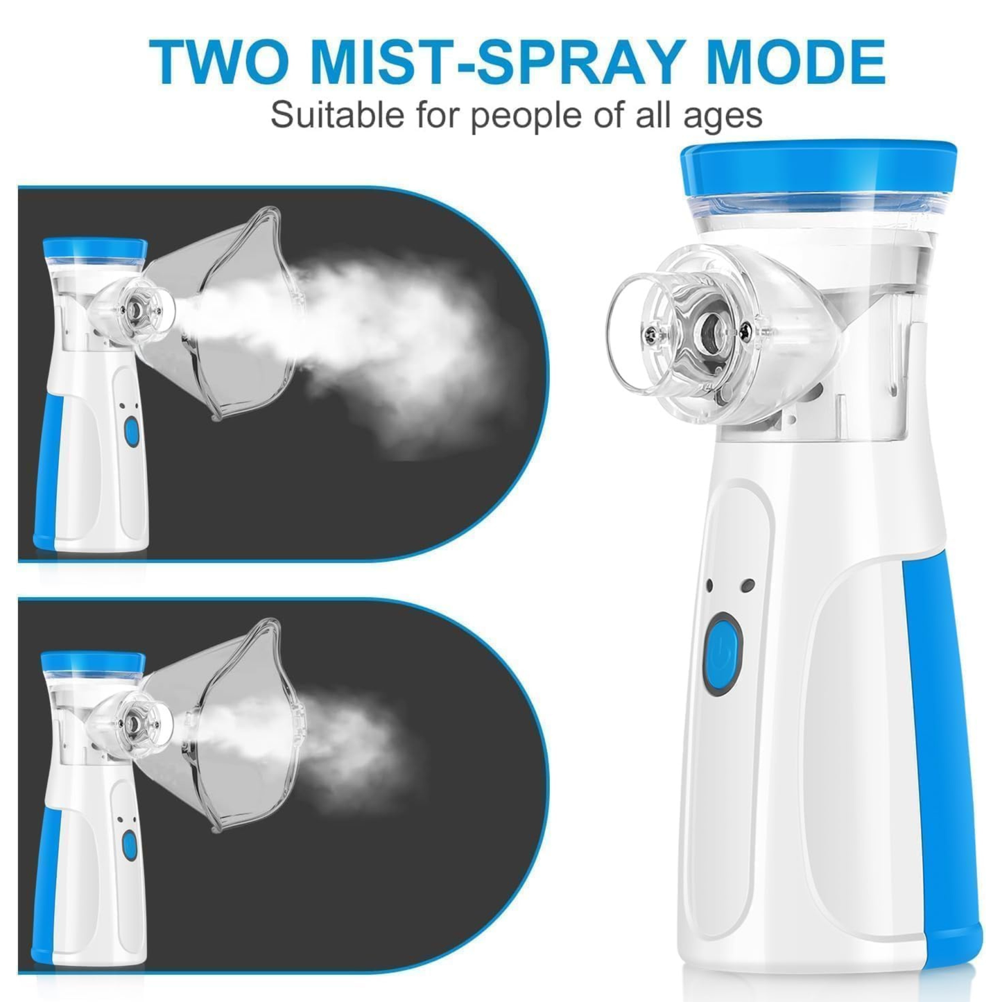 Portable Mesh Nebulizer Machine | Handheld Respiratory Care Device with Quiet Operation, Low Power Consumption & Compact Design