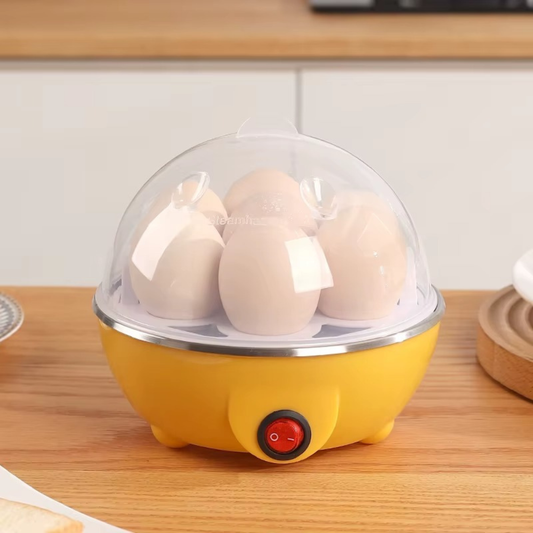 Electric Egg Cooker & Egg Boiler with Steamer Function – Multifunctional Mini Egg Poacher for Perfect Boiled Eggs