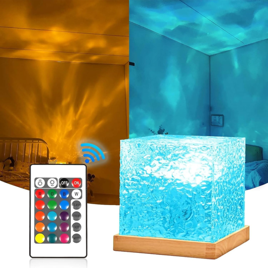 Aurora Northern Lights Ocean Wave Projector Lamp – LED Galaxy Night Light with Remote Control & Relaxing Ambience Modes