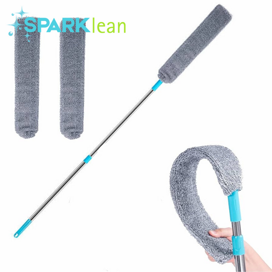 Retractable Gap Dust Cleaner Under Appliance Cleaning Duster for Bed High Ceilings Furniture Bottom Household Gap Duster Gray