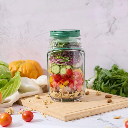 Portable Salad Shaker Cup – Leakproof Jar for Fresh Salads On the Go