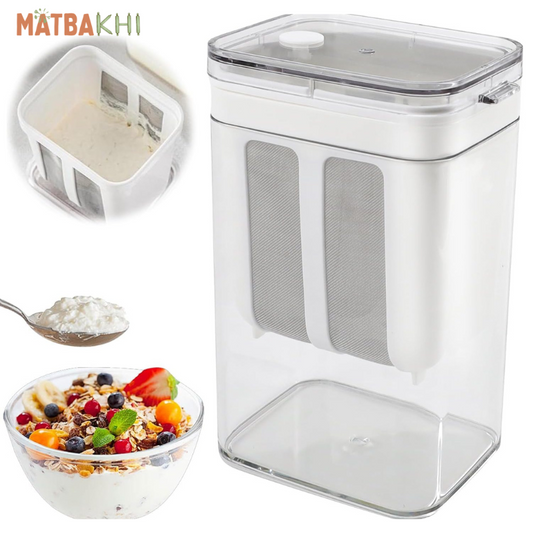 Yogurt Strainer, Multiple Usage Food Strainer, Greek Yogurt Filter Strainer, Stainless Steel Large Capacity Whey Separation Tool, Cheese Moisture Seperator