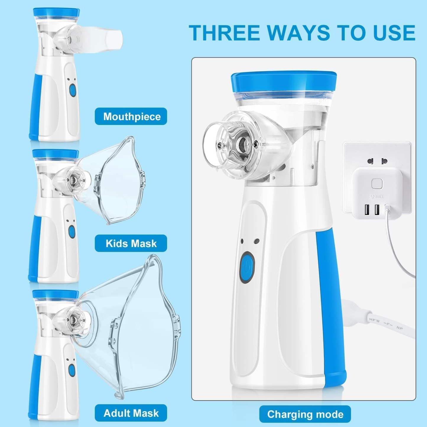 Portable Mesh Nebulizer Machine | Handheld Respiratory Care Device with Quiet Operation, Low Power Consumption & Compact Design