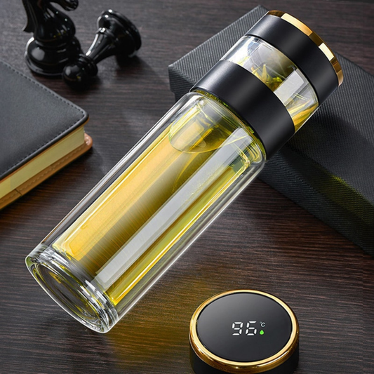 Net Tea Infuser Vacuum Flask – Portable Tea Brewing Bottle with Built-In Strainer