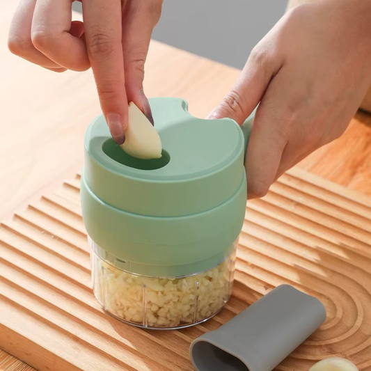 Electric Vegetable Cutter Set,Gatling Vegetable Chopper Mini Wireless Food Processor,Garlic Chili Onion Celery Ginger Meat Garlic Chopper