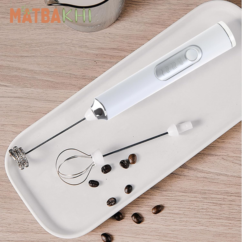 Milk frother Handeld | Electric Whisk for Baking | Coffee Frother Jug USB Rechargeable | Three-Speed Force Adjustment Milk Bubbler