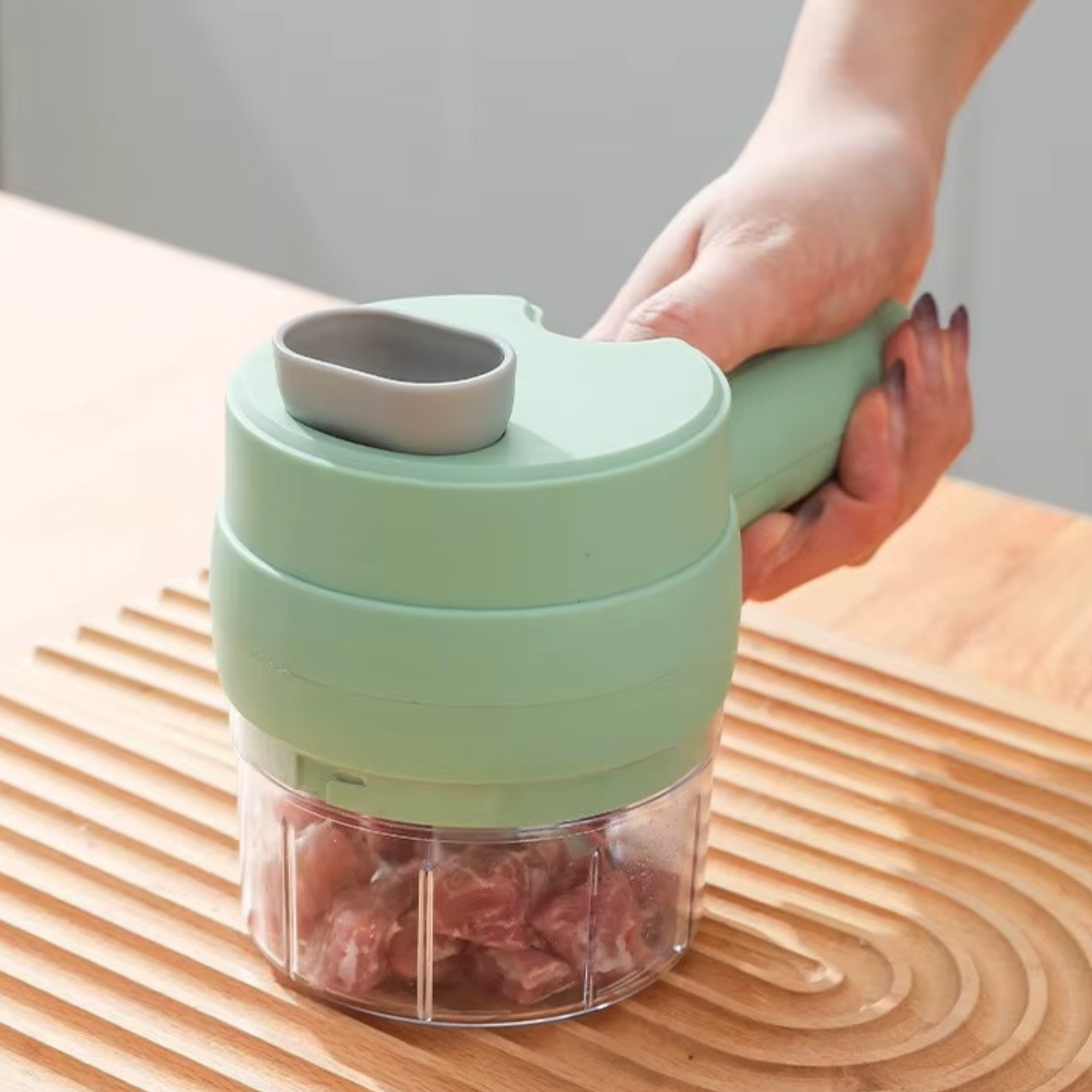 Electric Vegetable Cutter Set,Gatling Vegetable Chopper Mini Wireless Food Processor,Garlic Chili Onion Celery Ginger Meat Garlic Chopper