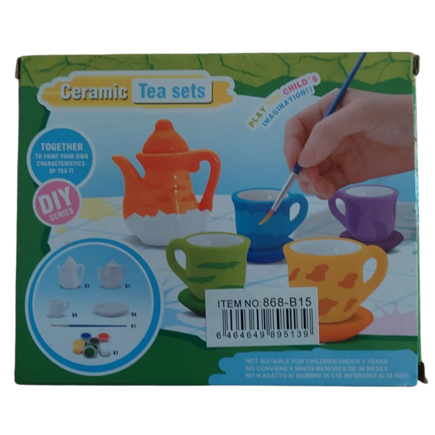 DIY Tea Set Ceramic Painting Kit