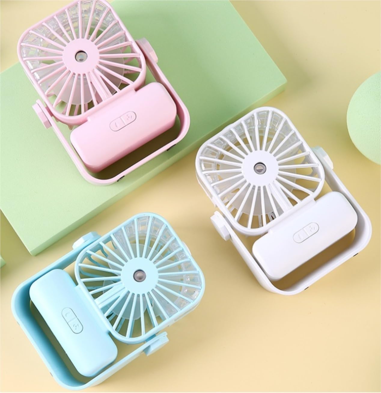 Portable Cooling Mist Fan – Rechargeable Handheld Fan with Refreshing Water Spray