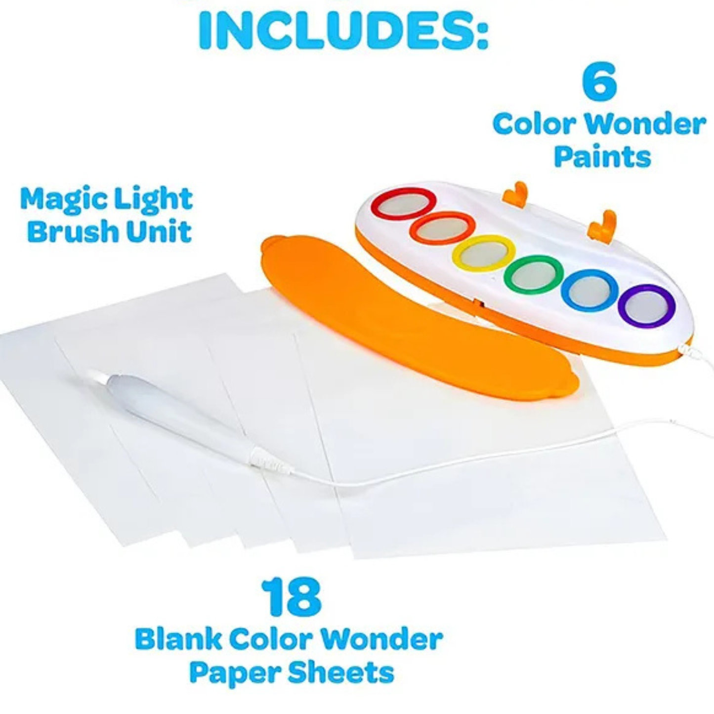 Color Wonder Magic Light Brush – Mess-Free Paint Set for Kids, Creative Drawing & Painting Activity with Magic Light Effect, Stain-Free Art Toy & Gift for Children 3+
