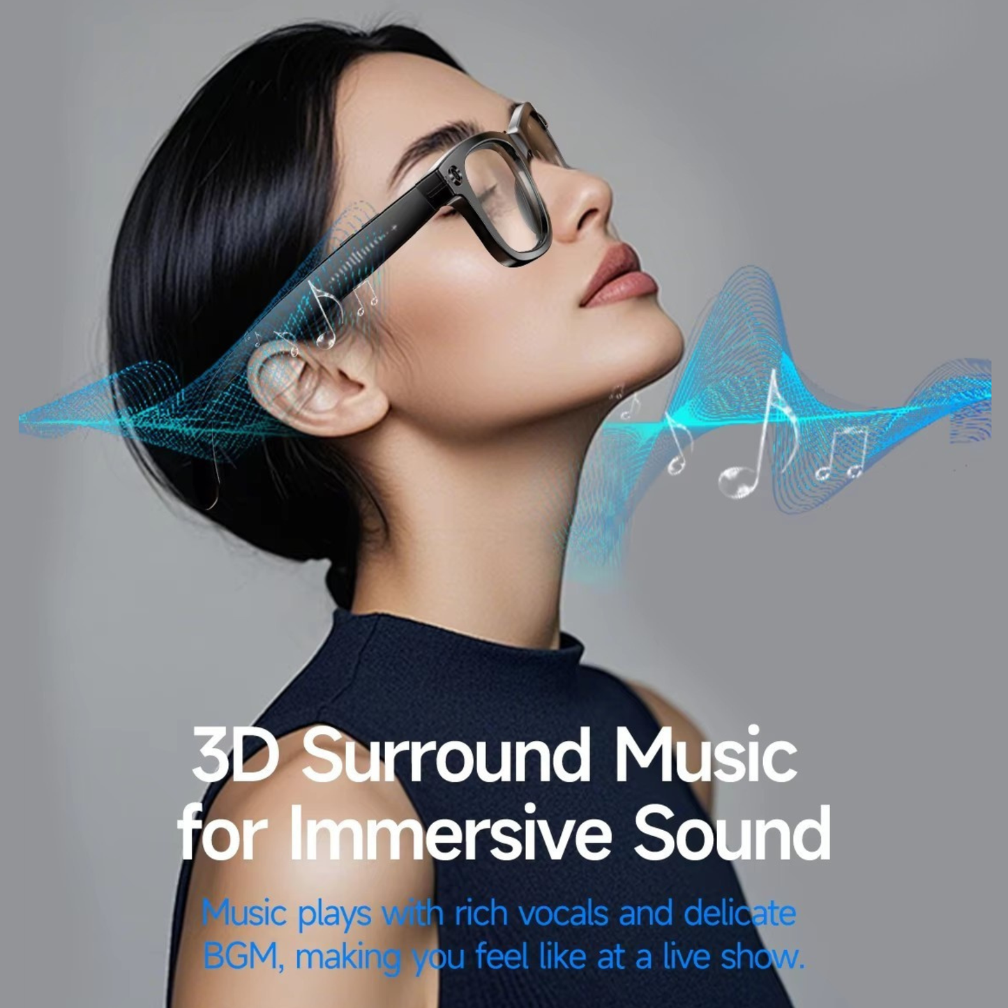 Smart AI Glasses with Camera and Translation – high-Speed Wi-Fi Transfer, Dual-mic Noise Cancellation, All Wrapped in a Fashion-Forward Streamlined Frame