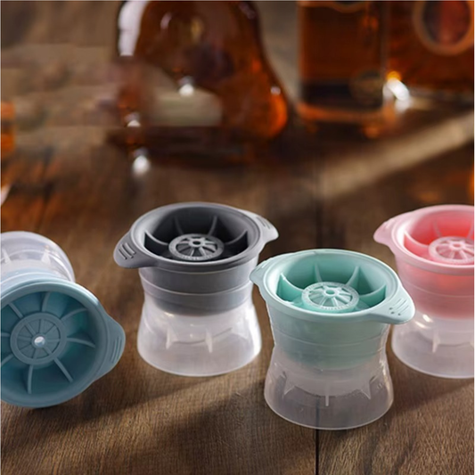 3-Piece Premium Ice Sphere Mold Set – Large Slow-Melting Ice Ball Makers for Whiskey, Cocktails, Bourbon, Iced Coffee & Chilled Beverages