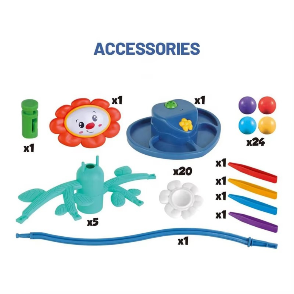 Interactive Swinging Sunflower Balance Game – Rotating Hands Challenge with Colorful Balls | Fun Motor-Skill Toy for Kids