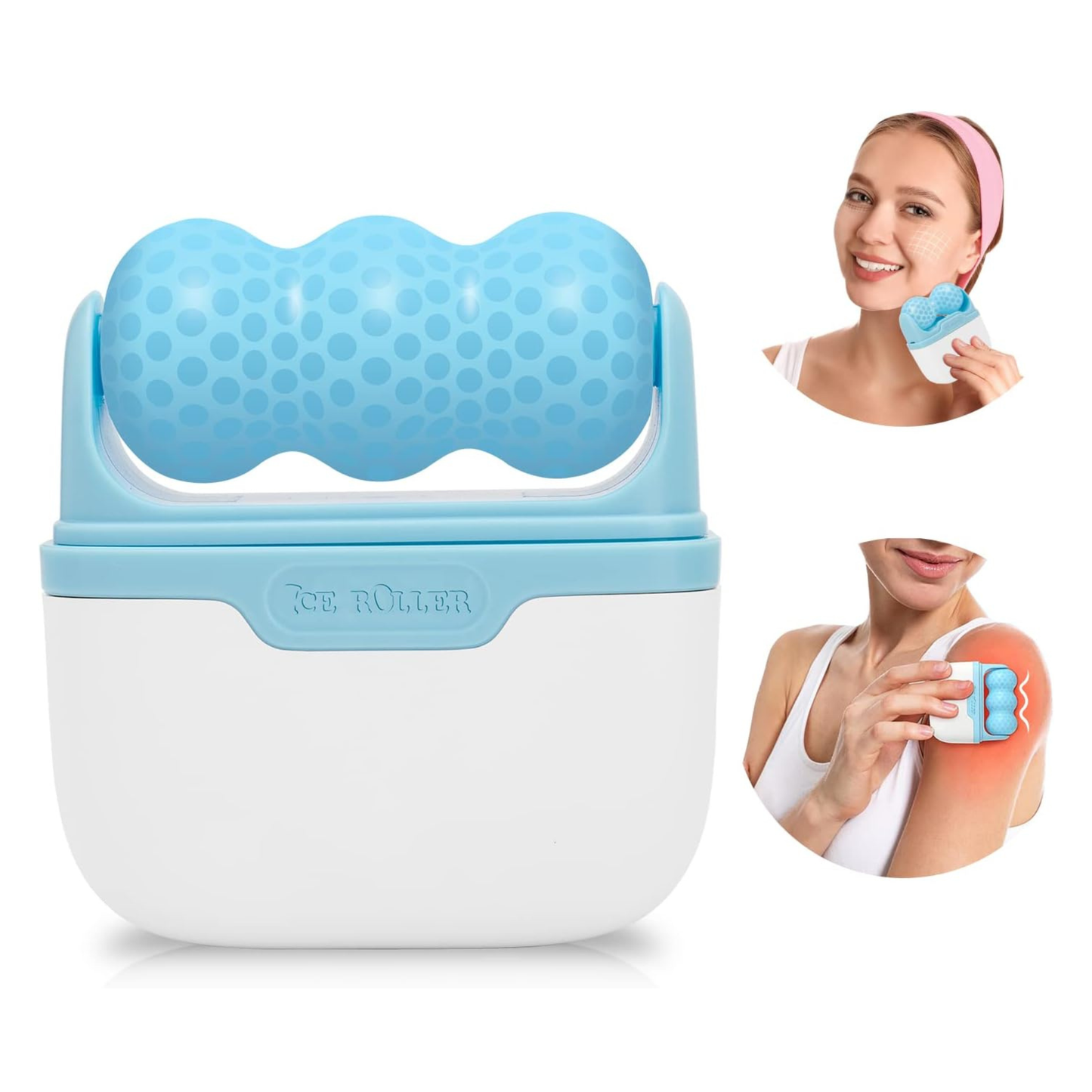 2-in-1 Ice Roller for Face & Skin Care – Dual Head Cooling Massager