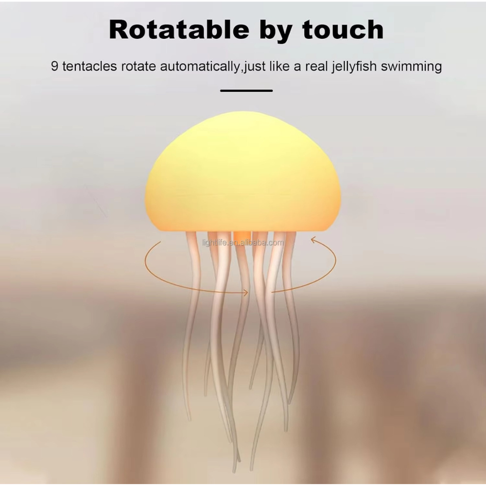 Moving Jellyfish Lamp with Realistic Tentacles – LED Floating Light for Relaxing Ambience