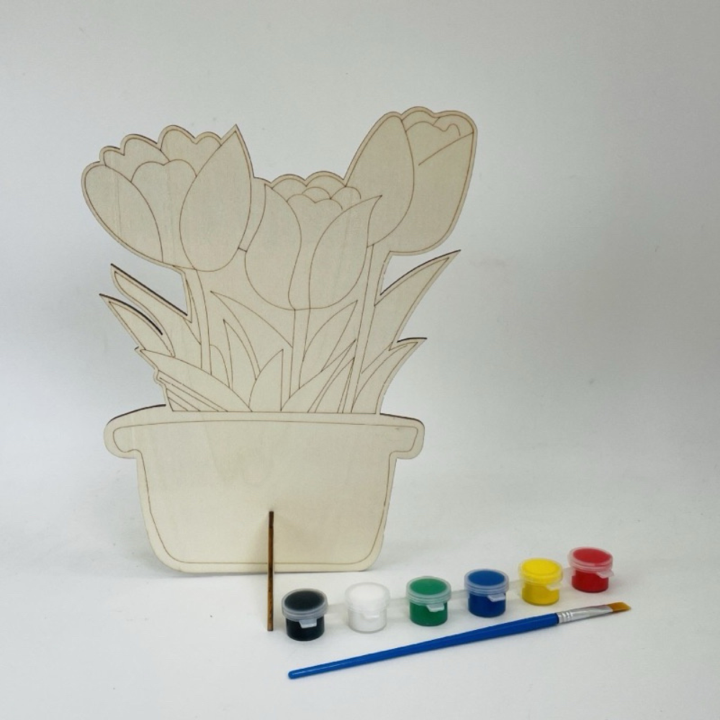 DIY Wooden Flower Painting Kit