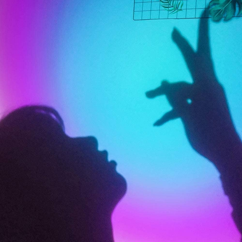 Sunset Projection LED Lamp – Aesthetic Room Lighting with Warm Sunset, Rainbow & Ambient Glow Effects