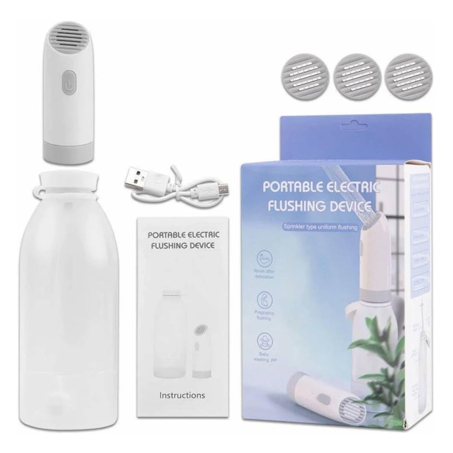Portable Travel Shattaf – USB-C Rechargeable Electric Bidet for Travel, Wudu & Everyday Hygiene