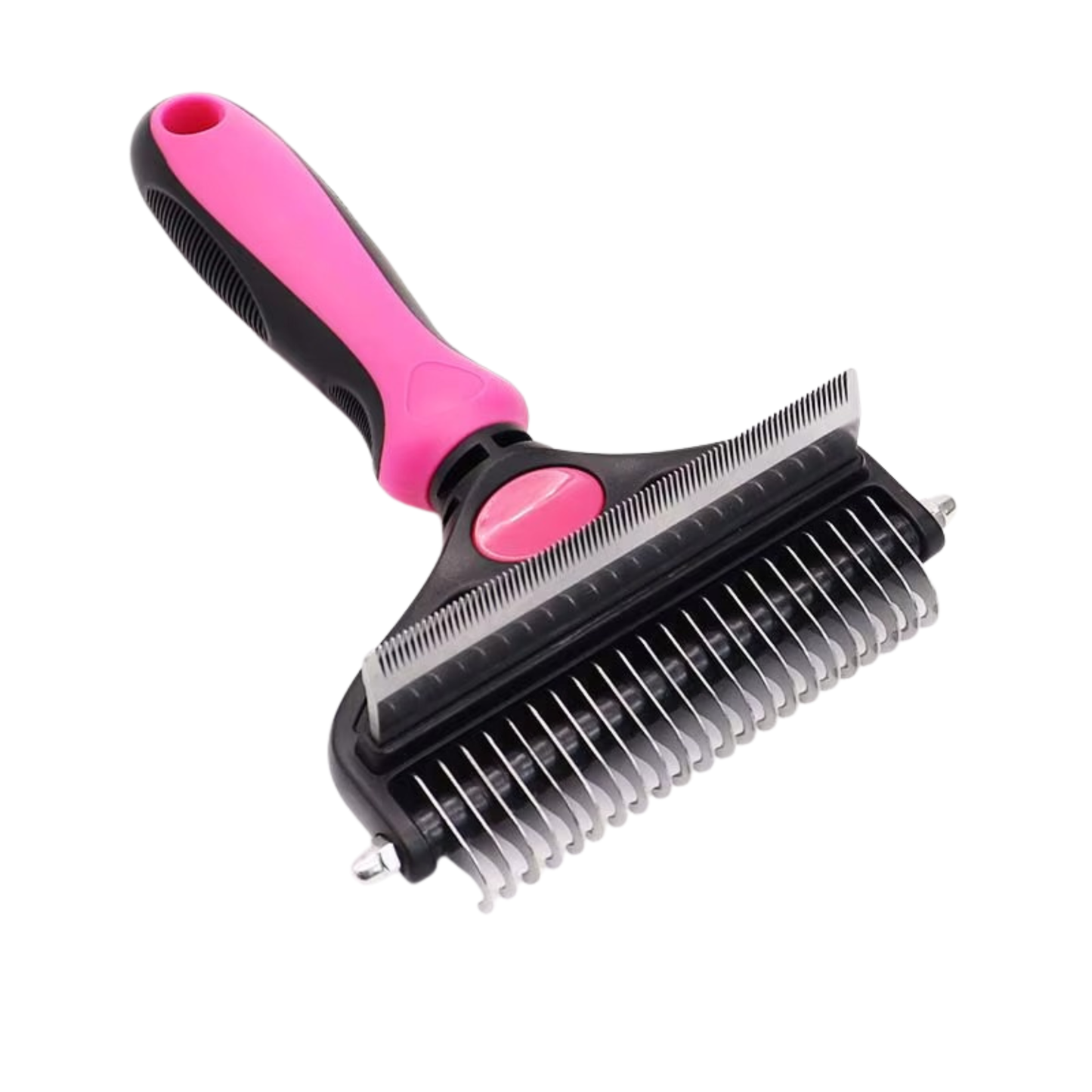 2‑Sided Stainless Steel Pet Hair Brush – Deshedding & Grooming Tool for Dogs & Cats