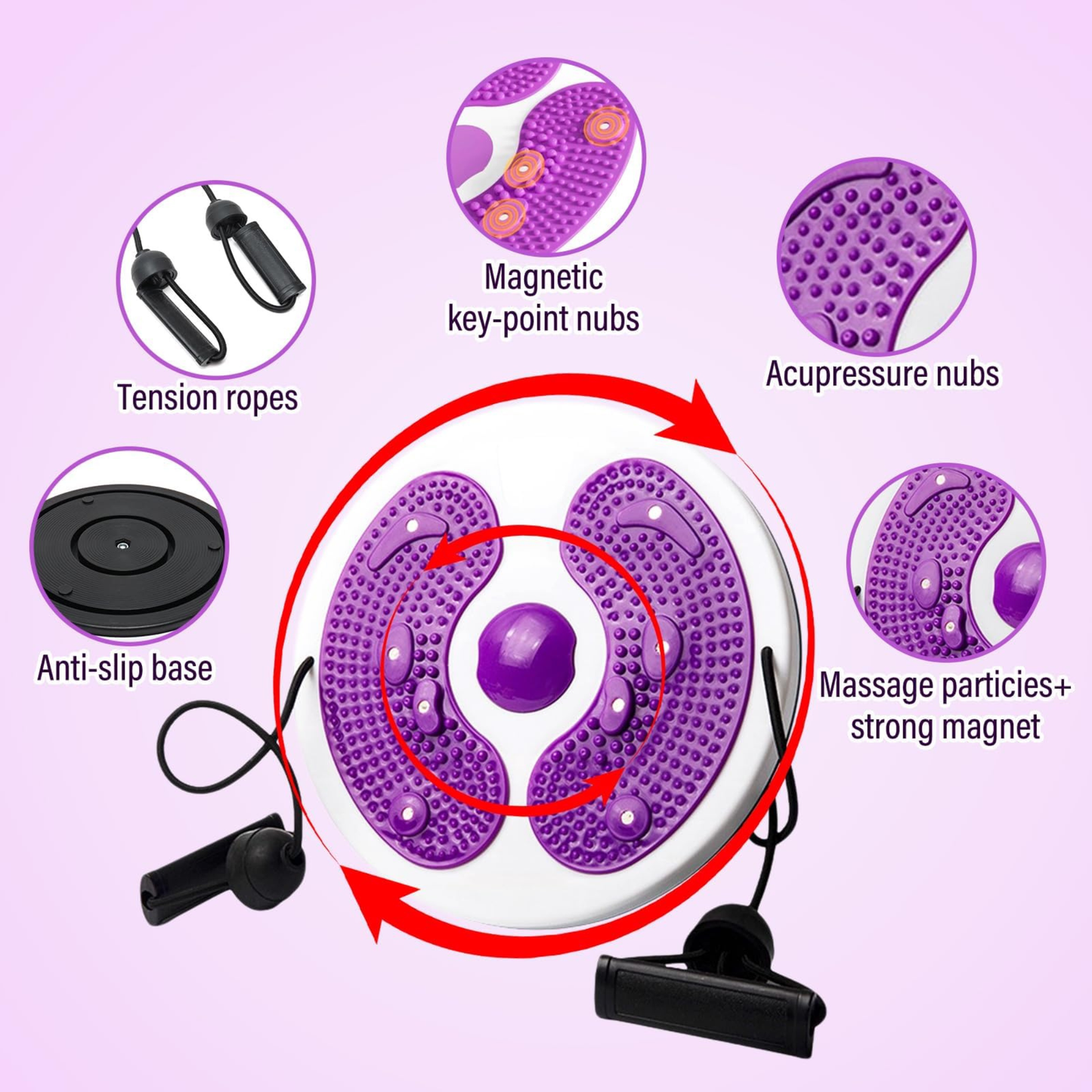 Magnetic Twisting Waist Disc – Fitness Balance Board for Full-Body Exercise & Core Toning