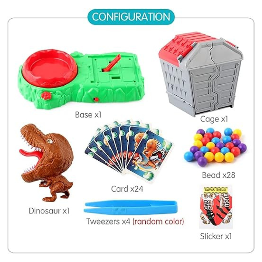 Caution Dinosaur Egg-Stealing Game – Draw a Card, Pick an Egg & Don’t Wake the Dino! Suspense Family Fun Toy